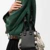 Borsa Hammock compatta in tessuto intrecciato Nero/Bianco
