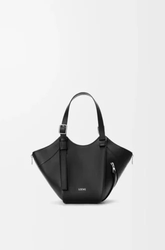 Borsa Hammock Flip in pelle di vitello classica Black