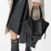 Borsa Hammock Flip in pelle di vitello classica Black Borsa Hammock Flip in pelle di vitello classica Black