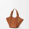 Borsa Hammock Flip in pelle di vitello classica color Squirrel