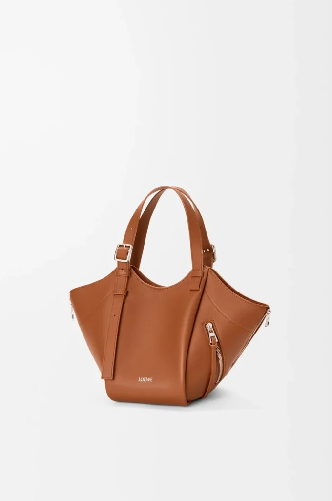 Borsa Hammock Flip in pelle di vitello classica color Squirrel