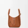 Borsa Hammock Flip in pelle di vitello classica color Squirrel