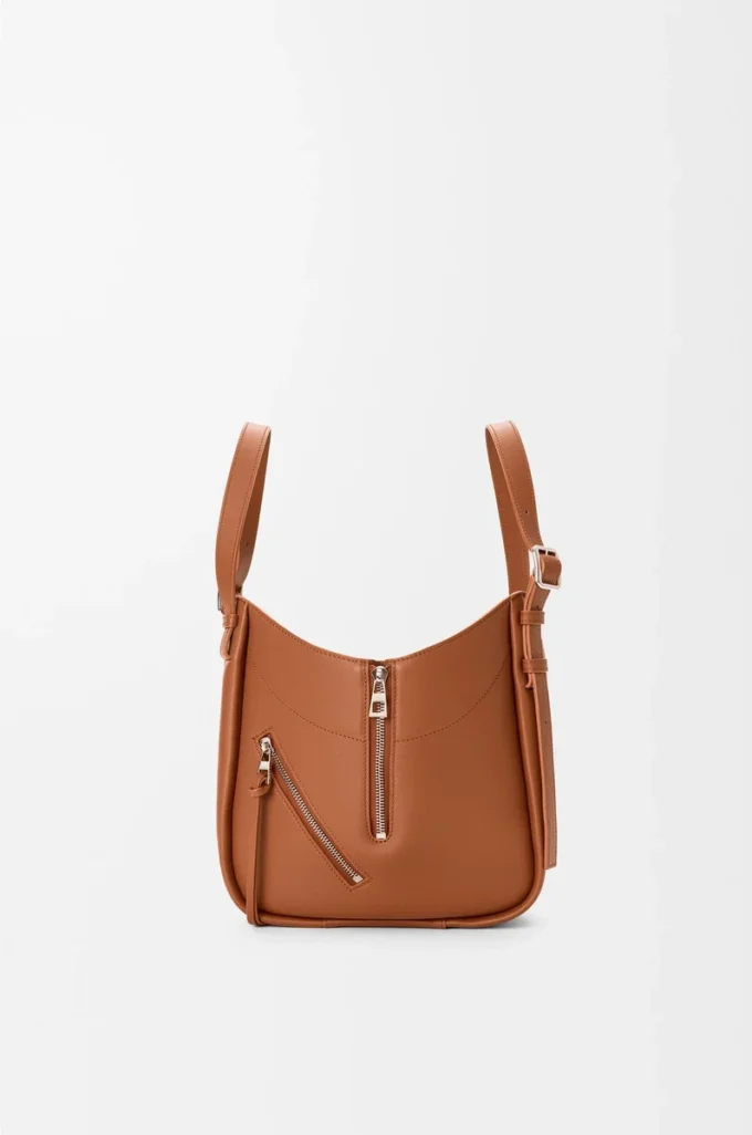 Borsa Hammock Flip in pelle di vitello classica color Squirrel