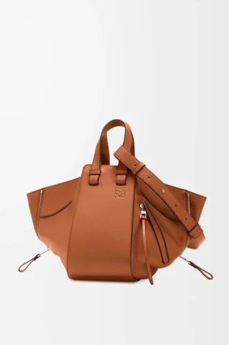Borsa Hammock piccola in classica pelle di vitello marrone chiaro