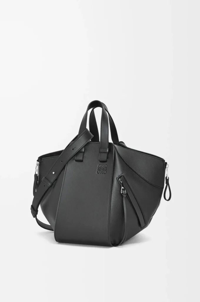 Borsa Hammock piccola in classica pelle di vitello Nero Borsa Hammock piccola in classica pelle di vitello Nero