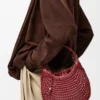 Borsa hobo Diamond in pelle di vitello Cherry Borsa hobo Diamond in pelle di vitello Cherry