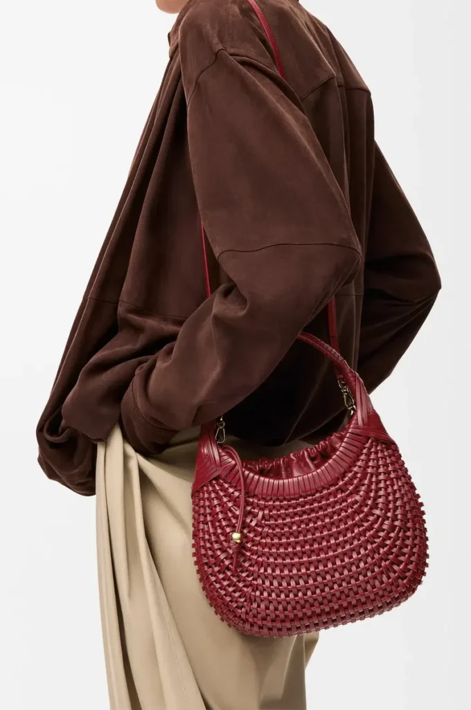 Borsa hobo Diamond in pelle di vitello Cherry Borsa hobo Diamond in pelle di vitello Cherry