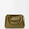 Borsa Madrid grande in morbida pelle di vitello color oliva Borsa Madrid grande in morbida pelle di vitello color oliva