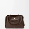 Borsa Madrid grande in morbida pelle di vitello marrone scuro Borsa Madrid grande in morbida pelle di vitello marrone scuro