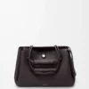 Borsa Madrid grande in morbida pelle di vitello martellata Dark Ebony Borsa Madrid grande in morbida pelle di vitello martellata Dark Ebony