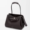 Borsa Madrid grande in morbida pelle di vitello martellata Dark Ebony Borsa Madrid grande in morbida pelle di vitello martellata Dark Ebony