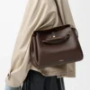 Borsa Madrid media in morbida pelle di vitello Dark Chestnut Borsa Madrid media in morbida pelle di vitello Dark Chestnut