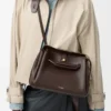 Borsa Madrid media in morbida pelle di vitello Dark Chestnut Borsa Madrid media in morbida pelle di vitello Dark Chestnut