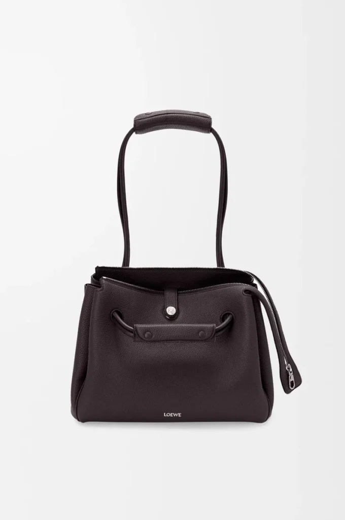 Borsa Madrid media in morbida pelle di vitello martellata Dark Ebony Borsa Madrid media in morbida pelle di vitello martellata Dark Ebony