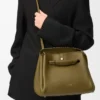 Borsa Madrid media in morbida pelle di vitello Olive