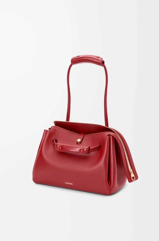Borsa Madrid media in morbida pelle di vitello rosso bruciato Borsa Madrid media in morbida pelle di vitello rosso bruciato