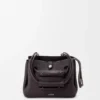 Borsa Madrid piccola in morbida pelle di vitello martellata Dark Ebony Borsa Madrid piccola in morbida pelle di vitello martellata Dark Ebony