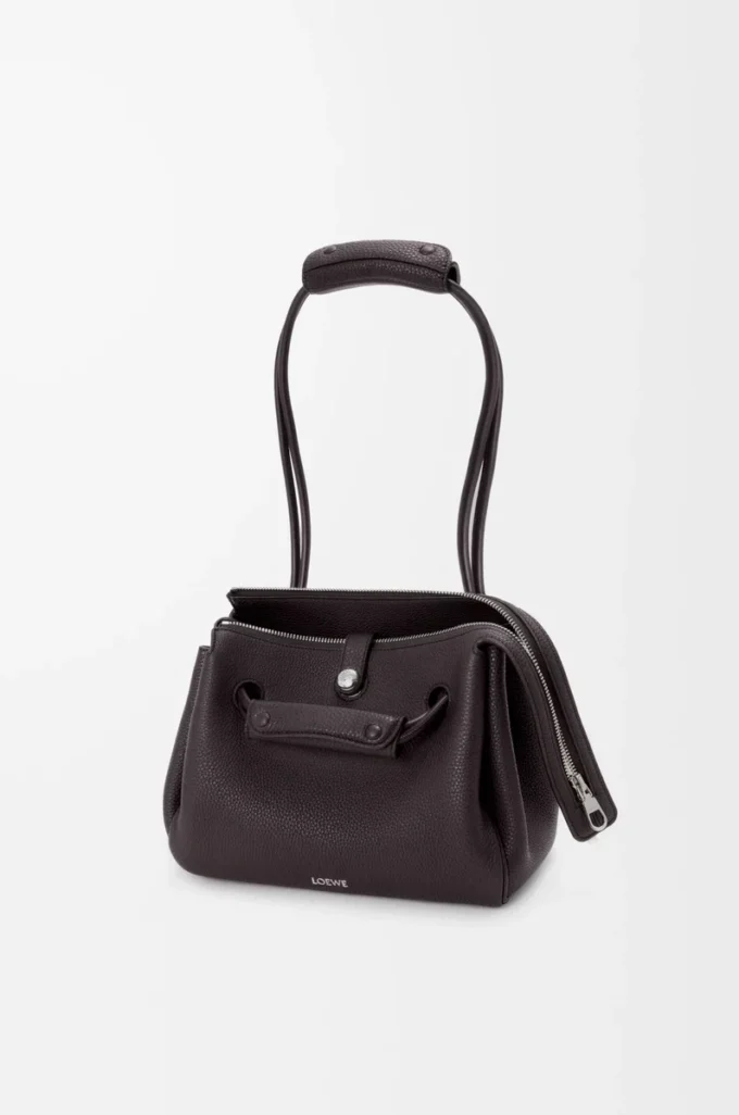Borsa Madrid piccola in morbida pelle di vitello martellata Dark Ebony Borsa Madrid piccola in morbida pelle di vitello martellata Dark Ebony