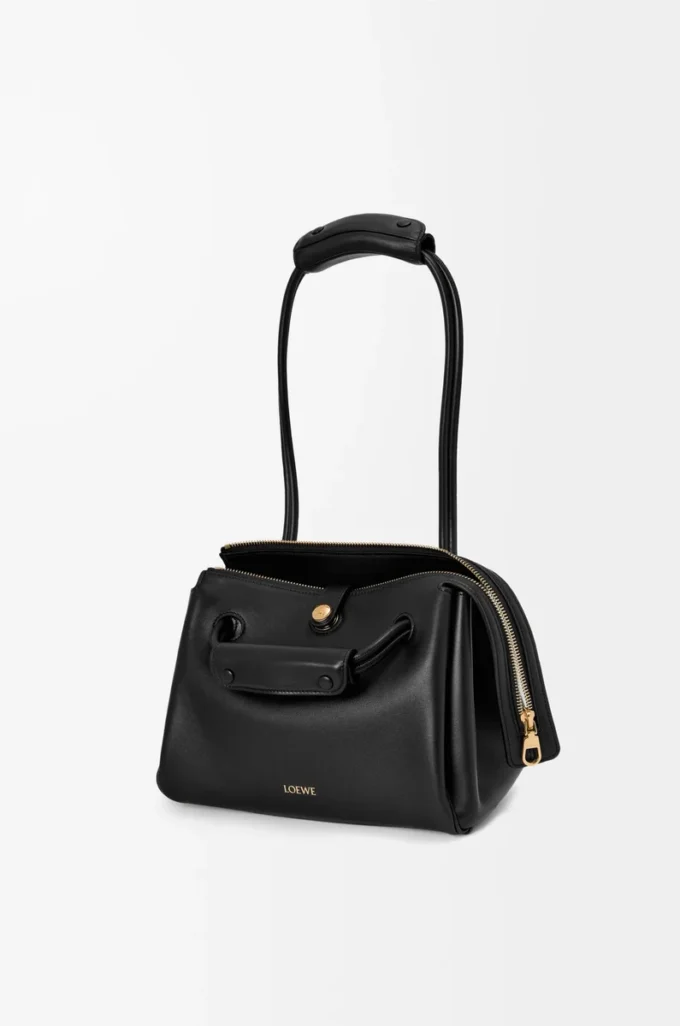 Borsa Madrid piccola in morbida pelle di vitello nera