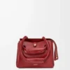 Borsa Madrid piccola in morbida pelle di vitello Rosso bruciato