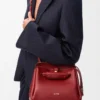 Borsa Madrid piccola in morbida pelle di vitello Rosso bruciato
