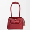 Borsa Madrid piccola in morbida pelle di vitello Rosso bruciato