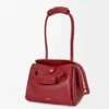 Borsa Madrid piccola in morbida pelle di vitello Rosso bruciato