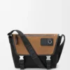 Borsa messenger Flex media in tela e pelle scamosciata Nero/Oro scuro Borsa messenger Flex media in tela e pelle scamosciata Nero/Oro scuro