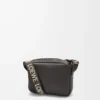 Borsa messenger militare XS in morbida pelle di vitello liscia e jacquard grigio scuro Borsa messenger militare XS in morbida pelle di vitello liscia e jacquard grigio scuro