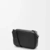 Borsa messenger Pebble piccola in morbida pelle di vitello martellata Black Borsa messenger Pebble piccola in morbida pelle di vitello martellata Black