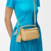 Borsa Mini Featherlight Puzzle in pelle di agnello nappa Dark Butter