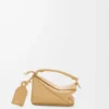 Borsa Mini Featherlight Puzzle in pelle di agnello nappa Dark Butter