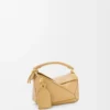 Borsa Mini Featherlight Puzzle in pelle di agnello nappa Dark Butter