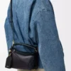 Borsa Mini Featherlight Puzzle in pelle di agnello nappa nera