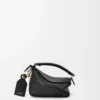 Borsa Mini Featherlight Puzzle in pelle di agnello nappa nera