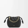 Borsa Mini Flamenco in morbida pelle di agnello nappa Nero Borsa Mini Flamenco in morbida pelle di agnello nappa Nero
