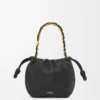 Borsa Mini Flamenco in morbida pelle di agnello nappa Nero Borsa Mini Flamenco in morbida pelle di agnello nappa Nero