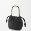 Borsa Mini Flamenco in morbida pelle di agnello nappa Nero Borsa Mini Flamenco in morbida pelle di agnello nappa Nero