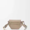Borsa Mini Gate Dual in morbida pelle di vitello e jacquard Sand