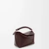 Borsa Mini Puzzle Edge in morbida pelle di vitello martellata Dark Chestnut