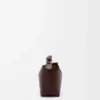 Borsa Mini Puzzle Edge in morbida pelle di vitello martellata Dark Chestnut