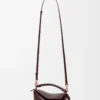 Borsa Mini Puzzle Edge in morbida pelle di vitello martellata Dark Chestnut