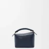 Borsa Mini Puzzle Edge in morbida pelle di vitello martellata Deep Navy