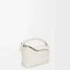 Borsa Mini Puzzle Edge in morbida pelle di vitello martellata Light Ghost