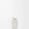 Borsa Mini Puzzle Edge in morbida pelle di vitello martellata Light Ghost