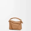 Borsa Mini Puzzle Edge in morbida pelle di vitello martellata Toffee Borsa Mini Puzzle Edge in morbida pelle di vitello martellata Toffee