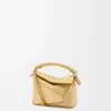 Borsa Mini Puzzle Edge in pelle di agnello laminata Gold Borsa Mini Puzzle Edge in pelle di agnello laminata Gold