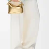 Borsa Mini Puzzle Edge in pelle di agnello laminata Gold Borsa Mini Puzzle Edge in pelle di agnello laminata Gold