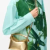 Borsa Mini Puzzle Edge in pelle di agnello laminata Gold Borsa Mini Puzzle Edge in pelle di agnello laminata Gold