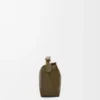 Borsa Mini Puzzle Edge in pelle di vitello classica Dark Khaki